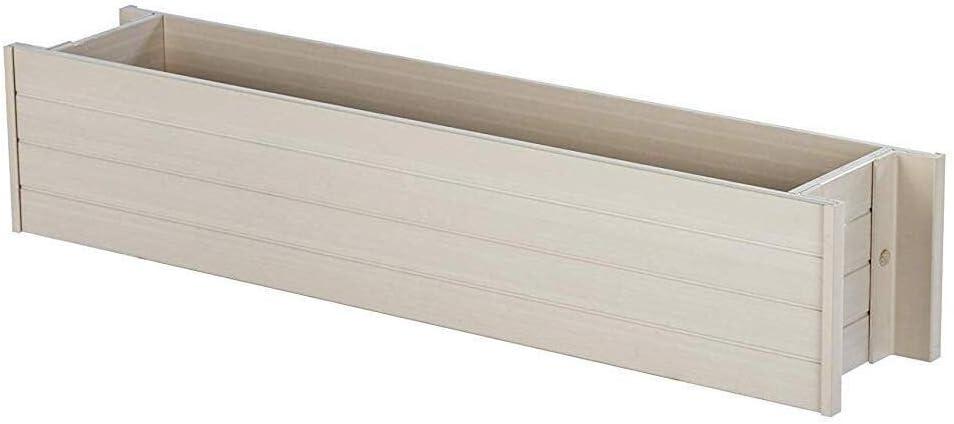 ECOFLEX 36" Window Box Planter, Moisture Resistant Outdoor Flower Box for Windows, Railings, or Fences, Weather Resistant Composite, No Tools Needed