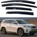 IG Window Visors Fit for 2014-2019 Toyota Highlander, Out-Channel Rain Guards Vent Wind Deflectors 4PC, Car Accessories for 14-19 Highlander