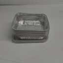 20-Pack Disposable Aluminum Foil Tins - Heavy Duty Square Cake & Baking Pans with Plastic Dome Lids