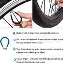 Bicycle Spoke Tension Meter Wrench Repair Tool Set, 8pcs Adjustment Bike Bicycle Spoke Indicator Tensiometer Wrench, Wheel Repair Tool W/Valve Wrench/Spoke Wrench/Tire Lever/Hex/Socket Wrench