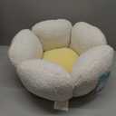 Catstages Purrfect Petals Flower Cat Bed with Plush Support and Raised Sides, White, 21 in - Secure, Soft, Comfortable Bed for Cats and Kittens
