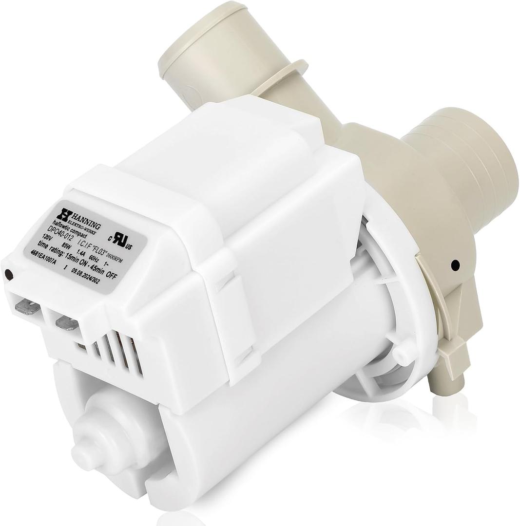 DP040-012 4681EA1007A 2649379 Washer Drain Pump Replacement (OEM) for LG WT1101CW, WT1201CV, WT1201CW, WT4870CW,WT1501CW, Kenmore 796.31513210,Part Number: 5859EA1004F, 5859EA1004P Drain Pump.