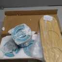 ONTUBE Farmhouse 8oz Sugar Pepper and Salt Bowls with Lid and Spoon, Ceramics Condiment Pots,Seasoning Jar Spice Container for Kitchen,Dishwasher Safe (Turquoise)