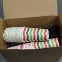 Umigy 60 Pack Christmas Paper Coffee Cups 16 oz Xmas Paper Hot Cup Coffee Cups Disposable with Lids and Stirrers Beverage Drinking Cup with 6 Designs for Juice Water Coffee Tea for Home Shops Cafes