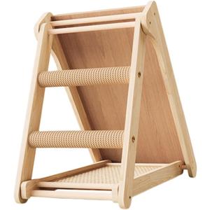 HANABASS Sisal Cat Scratcher Ramp Cat Furniture with Inclined Scratch Board Compact Design for Cats Durable Stable Cat Scratch Post Space Saving Indoor Cat House