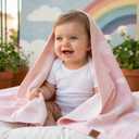 Rainbow Jacquard Baby Blanket, 30"x40" Two-Sided Breathable Throw Blanket for Boys and Girls, Newborn Infant Toddler Ideal for Gift