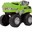 Madzee Motorized Dino Monster Truck - T-Rex Toy for Kids 3+ Years, Roars and Lights Up, Battery-Operated Dinosaur Truck for Endless Fun and Play