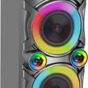 Portable Bluetooth Speaker 100W Big Powerful Wireless Boombox TWS Pairing Loud Stereo Sound Deep Bass Large Party Speakers with Subwoofer LED Lights for Outdoor Home Camping (BLACK)