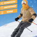 Winter Trapper Hat for Men - Windproof & Waterproof Hat with Removable Mask Goggles Ear Flaps