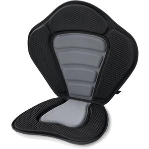 Kayak Deluxe Padded Kayak Boat Seat Soft Antiskid Padded Base High Backrest Adjustable Kayak Cushion with Backrest for Kayaks Canoes (Color : Black)