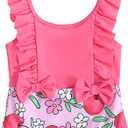 YWFSHOP Baby Girl Swimsuit Cute Print Summer Ruffle Sleeveless Toddler Girls One Piece Swimwear Bathing Suit 12M-5T