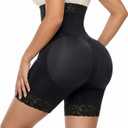 Fajas Colombianas for Women Tummy Control Shapewear Strapless Body Shaper Shorts Butt Lifter & Zipper Crotch (Black, S)