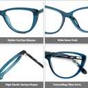 Zeelool Stylish Cat Eye Glasses TR90 Eyewear Frame with Non-prescription Clear Lens Oversized Glasses for Women ZJGT466241