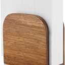 ALELION Acacia Wood Napkin Holder for Table, Wooden Upright Napkin Holders for Kitchen, Standing Napkin Dispenser for Kitchen Dining Room Party Cocktail Outdoor Use (Unlettered, Acacia)