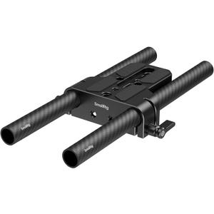 SMALLRIG Camera Base Plate Kit with 15mm LWS Rod Rail Clamp, Carbon Fiber 15mm Rods (8'' / 20cm), for Sony A6500 A6600 A6300, for Canon R5 R6, for Sony A7SIII / A7III, Both for Cameras & Cages - 5609