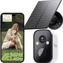 2K Security Cameras Wireless Outdoor, 2.4G/5G WiFi, Solar Camera Outdoor Wireless, Color Night Vision, Solar Powered, Motion Detection Spotlight Siren/2 Way Talk/IP66/Cloud/SD/Alexa (1 Pack 5G)