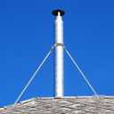 Adjustable Extended Chimney Support Kit, 614 Inch Stove Pipe Roof Support, Heavy-Duty Roof Mount Bracket, Provide Stability Against Wind and Snow