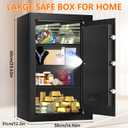 5.2 Cuft Large Safes for Home, Security Fireproof Safe Box with Programmable Keypad, Spare Keys and Removable Shelf, Anti-Theft Digital Home Safes Water and Fire Proof Document Box for Money Valuables