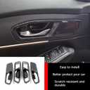 Car Accessories Fit for Honda Accord 2023 2024 2025 2026 Door Handle Bowl Cover Trim Interior Frame Molding Stickers (Carbon Fiber Style) ABS 4PCS
