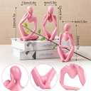 Yookat 3Pcs Thinker Statue Abstract Art Sculptures Resin Collectible Figurines for Fireplace Bedroom Kitchen Living Room Centerpieces Wedding Office Desk Birthday Gifts