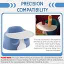 Baby Booster Seat Tray Attachment Only Compatible with Bumbo Baby Infant Toddler Floor Seat Feeding Tray for Boys and Girls 3 to 12 Months - White