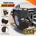 Stake Pocket Spare Tire Mount, Trailer Spare Tire Mount Fit 4 5 6 8 Lugs Trailer Wheels On 4", 4.5", 4.75", 5", 5.5", 6", 6.5" Bolt PatternsCapacity 150 Lbs, Fits 2x4 Stake Pocket