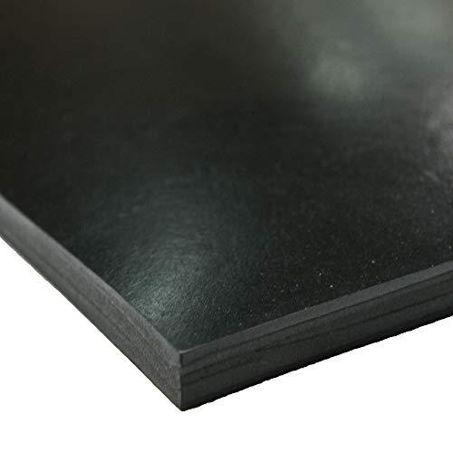 Small Parts EPDM Sheet, Black, 0.375" Thick, 12" Width, 12" Length, 60A Durometer, ASTM D2000 BA