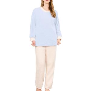 HEARTNICE Fleece Pajama Set for Women, Pullover Fuzzy Long Sleeve Tops and Pants Plush Sleepwear Soft Warm Pjs Lounge 2 Piece (M)