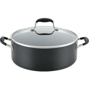 Anolon Advanced Home Hard-Anodized Nonstick Wide Stock Pot/Stockpot (7.5-Quart, Onyx)