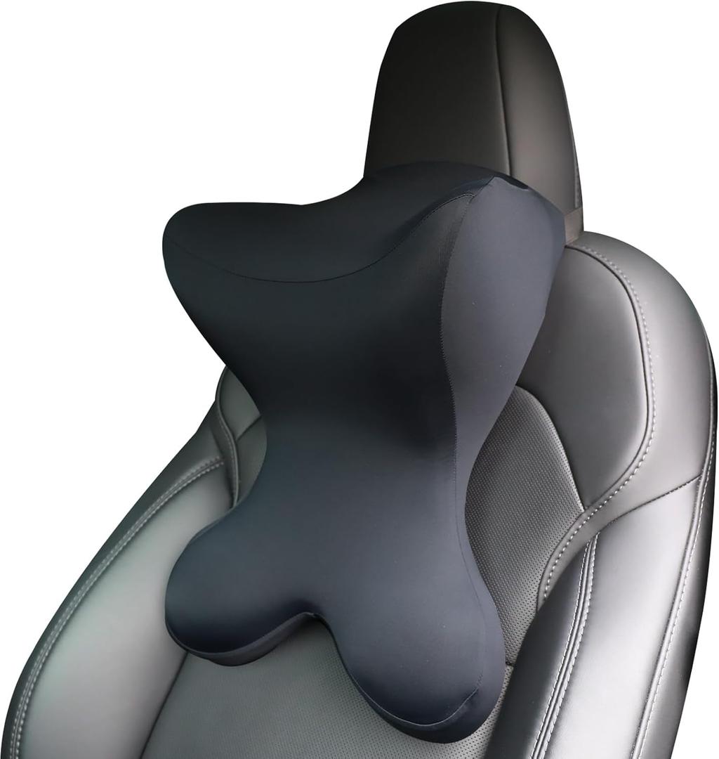 Car Neck Pillow for Driving Seat Car headrest Pillow/Gaming Chair Pillow Upgraded with Adjustable Double Strap breathable, Ergonomic Design Neck Support Pillow for auto, Office Chair, Gaming Chair