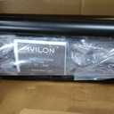 Ivilon Drapery Window Curtain Rod - End Cap Style Design 1 Inch Pole. 72 to 144 Inch Color Black