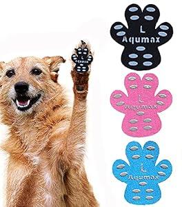 Aqumax Dog Anti Slip Paw Grips Traction Pads,Dog Feet Stickers with Stronger Self-Adhesive Paw Pad Provide Traction for Senior, Injured Dogs,12 Sets (48 pcs) L Multicolor