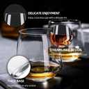Stemless Wine Glasses Set of 4, 13.5oz, Crystal Clear Red White Wine Glasses for Daily Use, Lead-free, Dishwasher Safe, Glasses Drinking Set, Ideal for Home Bar, Parties & Gifts