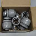 Conduit Connectors, 3/4 Inch Liquid Tight Connector NPT Non-Metallic for PVC Electrical Flexible Conduit Fittings, 180 Degree Straight, UL Listed for Home Outdoor Tubes Tools, Grey (10-Pack)