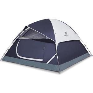 CAMEL CROWN Tents for Camping 2/3/4/5 Person Camping Dome Tent, Waterproof,Spacious, Lightweight Portable Backpacking Tent for Outdoor Camping/Hiking (Navy blue/grey)