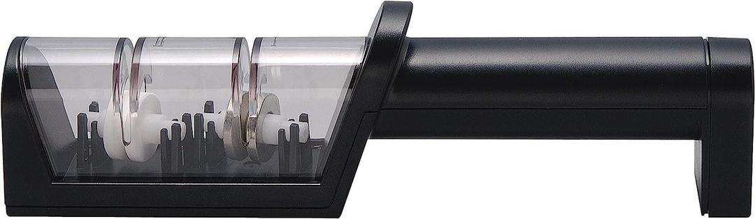 ZWILLING MIYABI Knife Sharpener, Ceramic & Diamond Discs, Matte Black