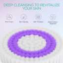 VOYOR Electric Body Brush Back Scrubber for Shower Rechargeable Exfoliating Bath Brush Powered Shower Brush with Non-Slip Long Handle Deep Cleansing, Exfoliation, Massaging Spin Brush BC100 (Purple)