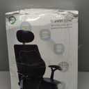 Travel Ease Ergonomic Lumbar Support Cushion, Memory Foam Back Support Cushion for Office Chairs with Skin-Friendly Cover for Comfort (Black)