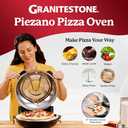 PIEZANO Crispy Crust Pizza Oven by Granitestone  12 Inch Electric Pizza Oven Indoor Countertop Maker with Ceramic Stone Heats up to 800F for Stone Baked Pizzeria Style at Home As Seen on TV Products