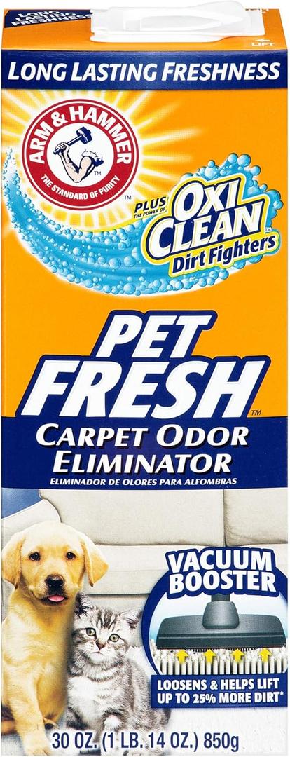 ARM & HAMMER Carpet Odor Eliminator, Pet Fresh, 30 Oz (Pack of 6)