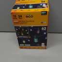 Cafe Lights Classic Color Changing String Lights, 24ft Black Cord, 12 Bulbs Shatterproof Acrylic Bulbs, Weatherproof, Wi-Fi Dimmable RGB LED, Outdoor String Lights 62 Colors, 74748