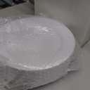 bUCLA 100PCS White Plastic Plates-10.25inch Disposable Dinner Plates-Premium Party&Wedding Plates