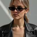 Tsctswk 2 Pack Retro Oval Sunglasses for Women,90s Chic Cat Eye Lightweight Trendy UV protection Sun Glasses for Womens (Black Frame/Grey Lens + Black Frame/Grey Lens)