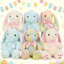 MaoGoLan 6 Pack Floppy Bunny Stuffed Animals 12 inch Easter Bunnies Bulk, Cute Plush Rabbit Toys Easter Gift Basket Stuffers for Kids Girls Party Favors Spring Decorations (Machine Washable)