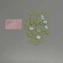 UNIQOOO 3D Floral Wax Seal Stickers - 50 Pcs Elegant Oval Sage Green Self-Adhesive Seals for Wedding Invitations, Envelopes, Gift Wrapping, Christmas Cards & Scrapbooking