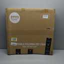 Pettycare 36 Inch Collapsible Crate for Large Dogs, 4-Door Foldable Soft Kennel with Chew Proof Mesh Windows for Indoor & Outdoor Travel (Grey)