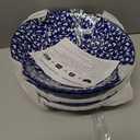 Selamica Porcelain 40oz Large Bowls 9 inch Big Pasta Salad Bowls, Microwave and Oven Safe, Vintage Blue, Set of 6