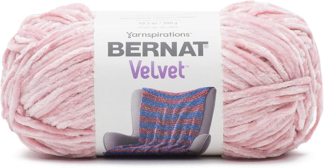 Bernat Velvet Yarn, 10.5 oz, 1 Ball, Quiet Pink