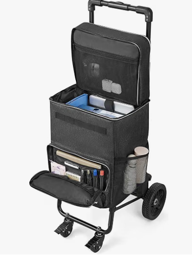 KEDSUM 2 in 1 Rolling Teacher Bag with Detachable Trolley, Multiple Pockets
60L Rolling Tote Bag with Insulate Lunch Bag, Fits for 18" Laptop, Ideal for Teacher & Worker, 4 Big Wheels with Brake