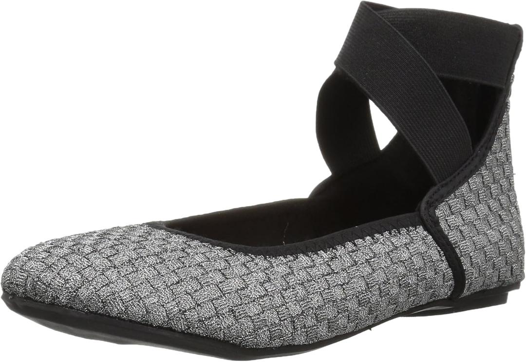 Bernie Mev Girl's Monica K Ballet Flat (1 Little Kid, Pewter)